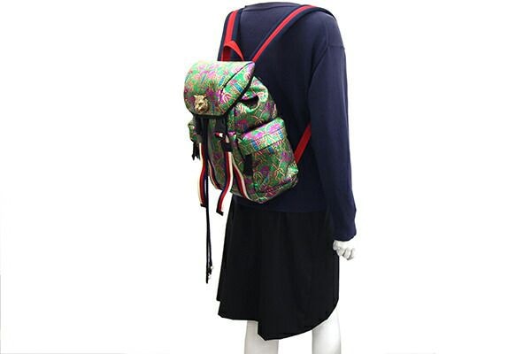 グッチ バックパック ブロケード 466467 グリーン マルチカラー