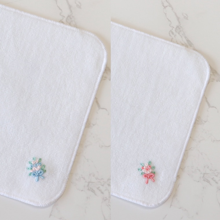 手刺繍入りタオルハンカチ2枚組【ツインローズ】KL-WH2-HS01をお探し