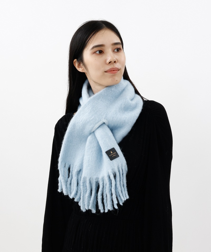 LANVIN en Bleu （ランバン オン ブルー）】モコモコ差し込みマフラー