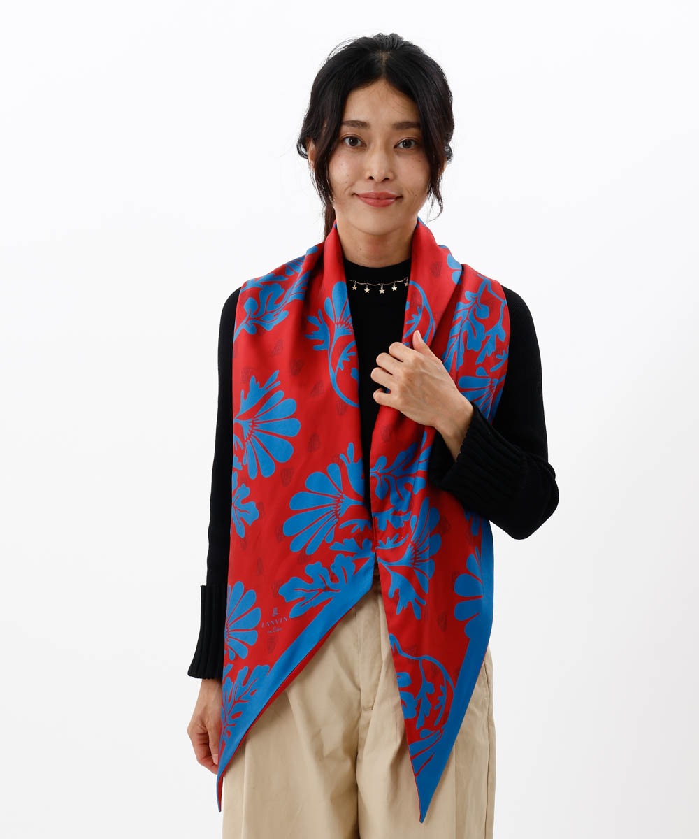 LANVIN en Bleu （ランバン オン ブルー）】シルク×ウールプリント
