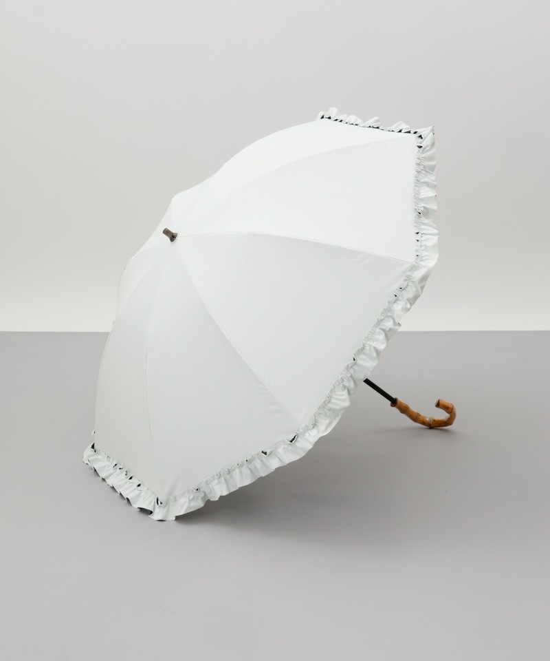 WEB・直営店限定】フリル晴雨兼用傘（1段スライドショート）東レ