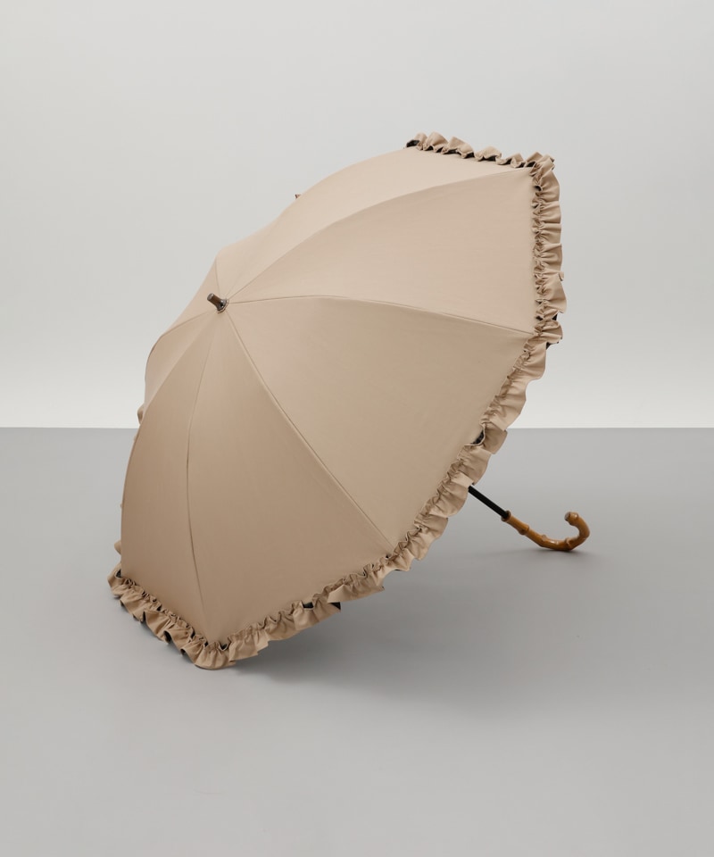 WEB・直営店限定】フリル晴雨兼用傘（1段スライドショート）東レ