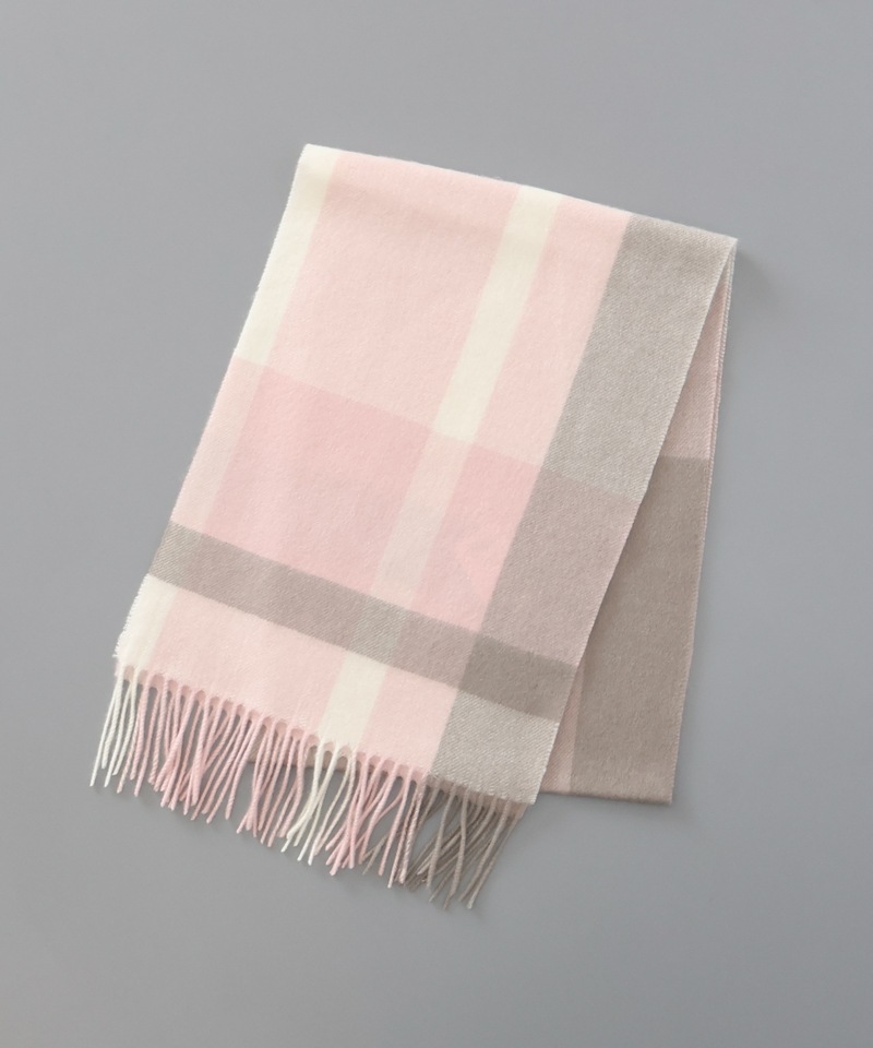 LANVIN en Bleu （ランバン オン ブルー）】カシミヤ100%チェック