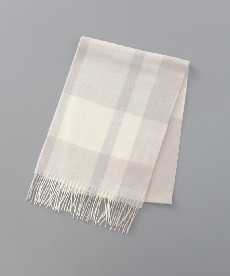 LANVIN en Bleu （ランバン オン ブルー）】カシミヤ100%チェック