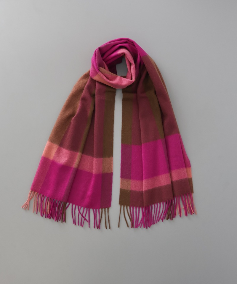 LANVIN en Bleu （ランバン オン ブルー）】カシミヤ100%チェック