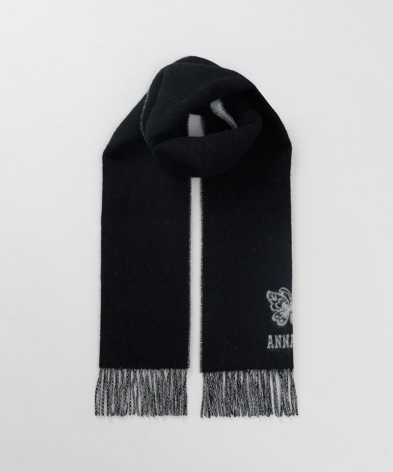 ANNA SUI（アナ スイ）】ウールリバーシブルマフラーALL｜オーロラ