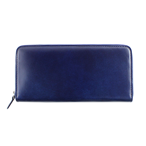 グレディア ラウンドファスナー コードバン ブルー GCKC109S-Z | 革