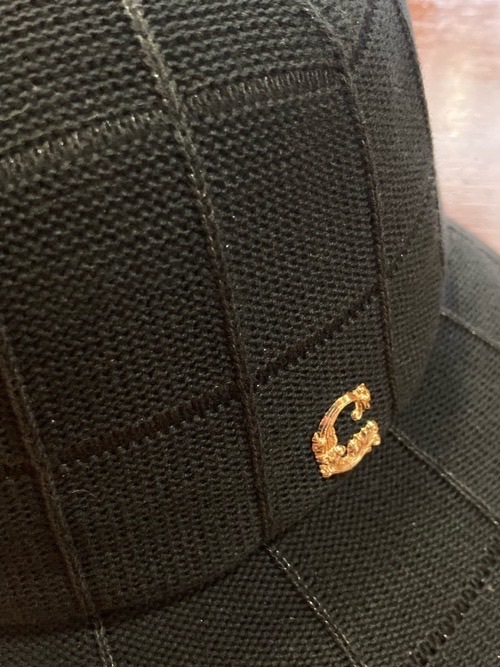 CA4LA CHRISTINE 綿ニット レディス メンズ ハット BLACK/LIGHTGRAY