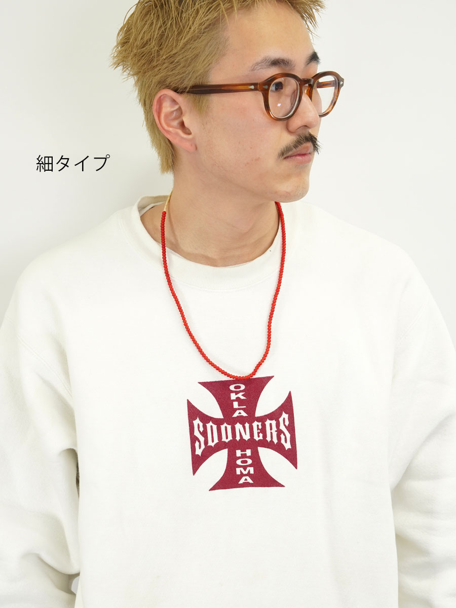 ホワイトハーツ ビーズネックレス レッド 細タイプ | NEW ITEM | Style