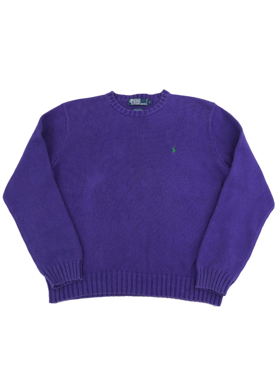 ラルフローレン ポニーマーク ワンポイント コットンニット 表記(L