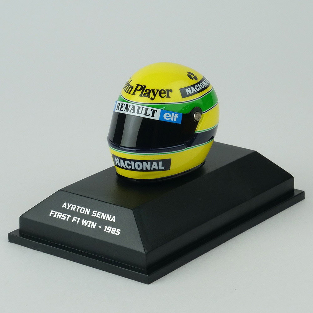MINICHAMPS 1/8スケール ヘルメット アイルトン・セナ 1985年 F1初優勝