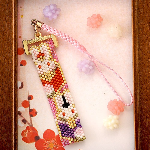 ホビックス ビーズステッチで作る桃の節句根付け～うさぎ～ PB-40