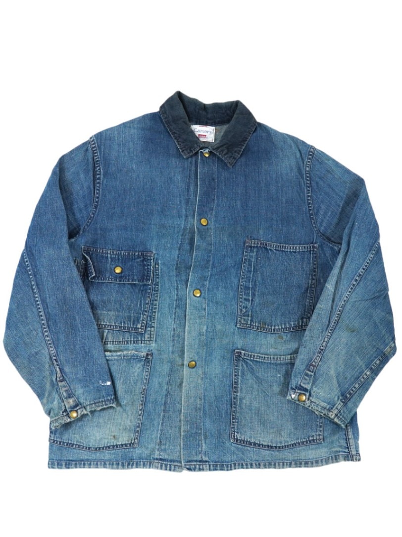 70's Carter's 襟コーズ デニムカバーオール 良色落ち 実寸(48位