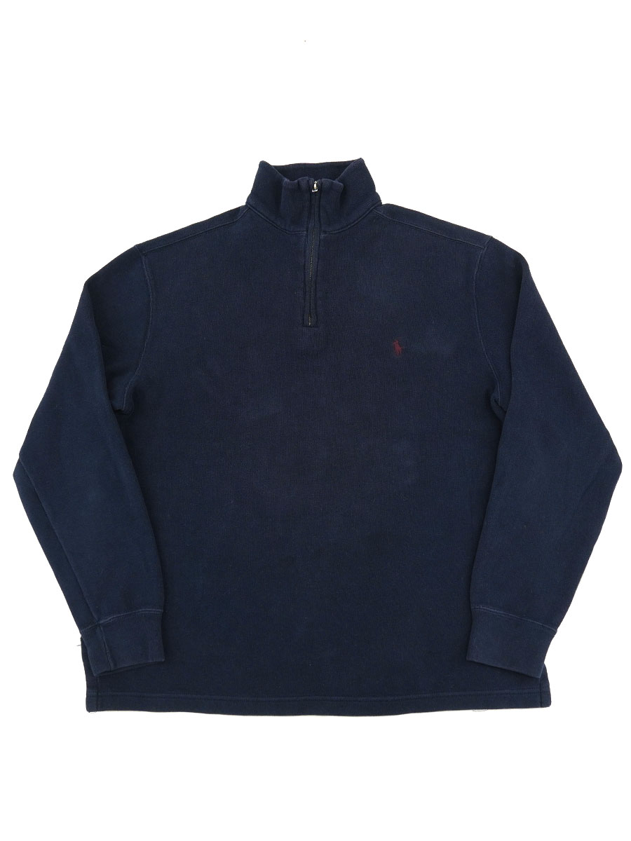 ラルフローレン ハーフジップ ドライバーズニット 100%コットン 表記(M