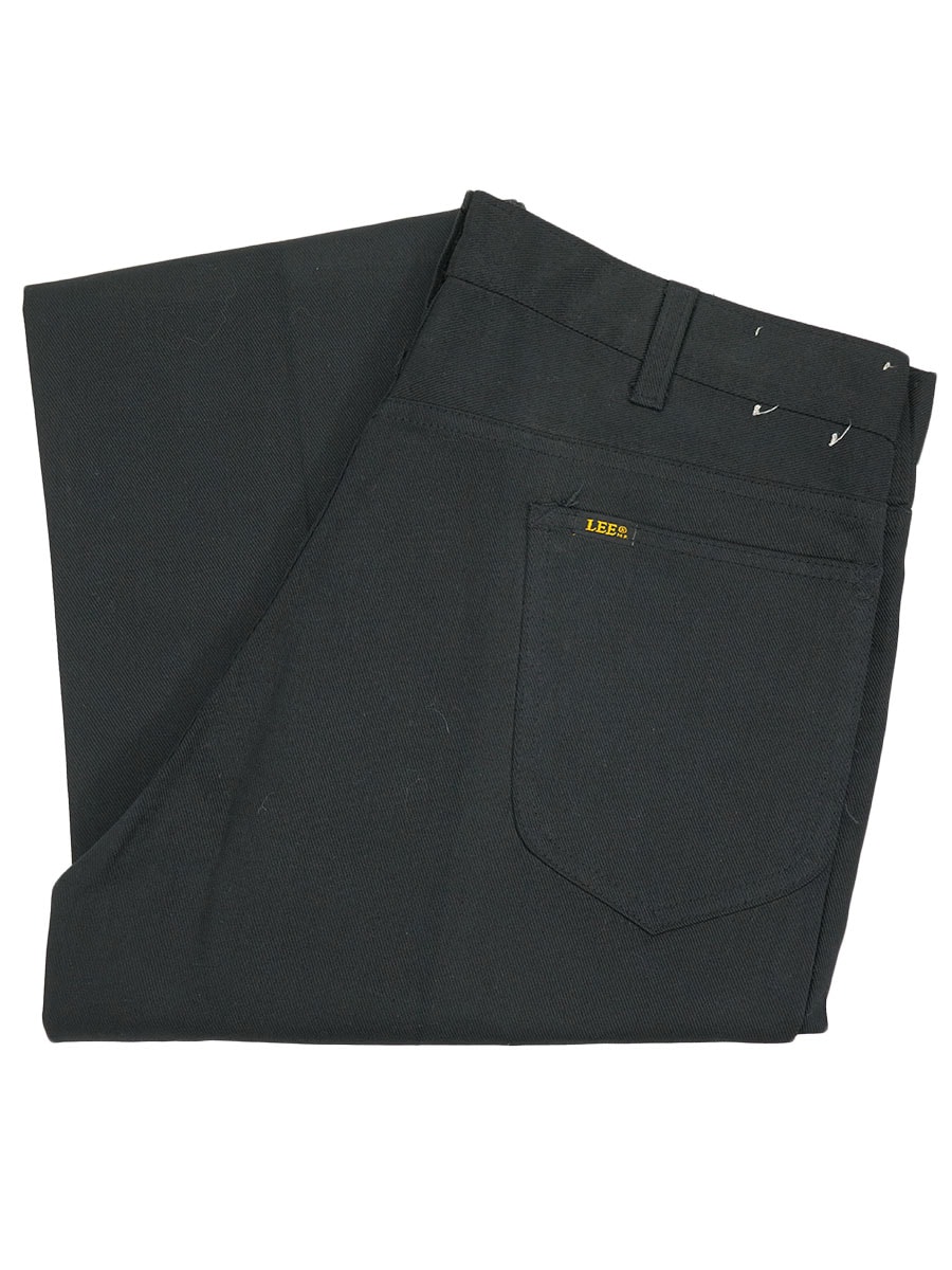 70's Lee Leens テーパード カツラギパンツ ブラック 表記(33x30) USA
