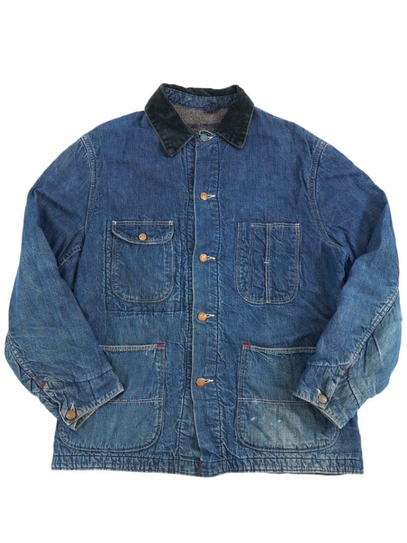 50's 襟コーズ ブランケット付きデニムカバーオール 実寸(44位) | SOLD