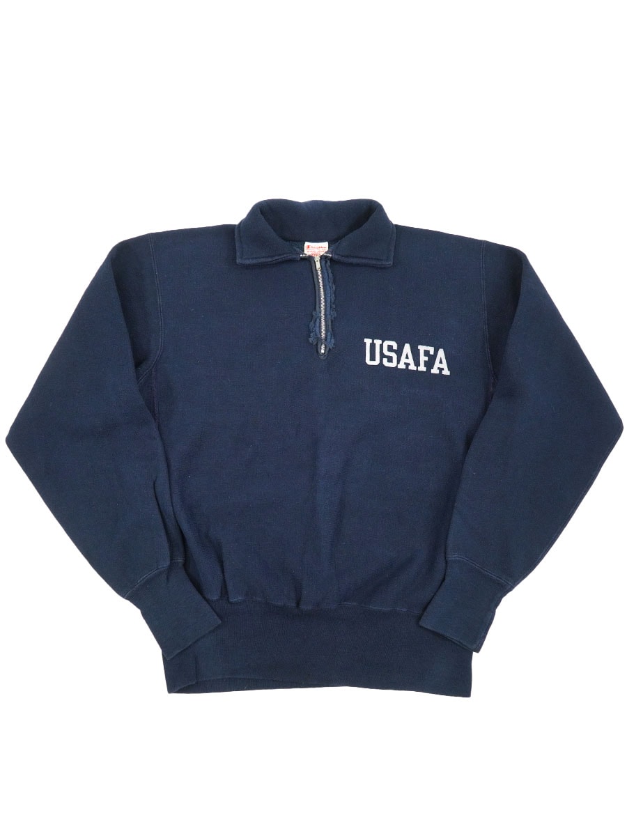 70's 単色タグ チャンピオン ハーフジップRW ''USAFA'' 表記(M) | SOLD