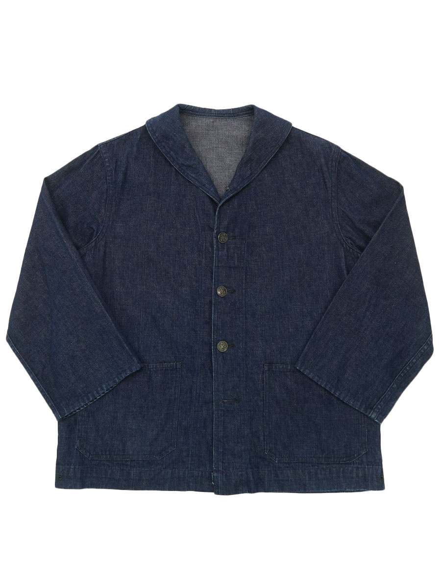 40's U.S.NAVY ショールカラー デニムカバーオール 濃紺 実寸(40位