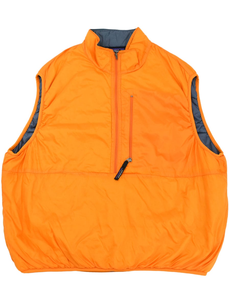97's パタゴニア パフボールベスト マンゴー/ガルグレー 表記(XL) USA