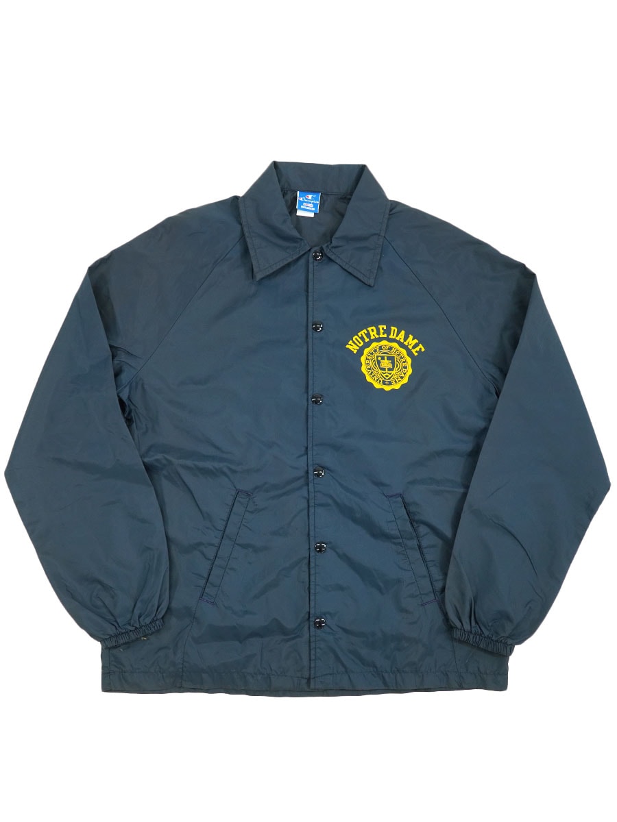 90's チャンピオン ''NOTRE DAME'' コーチジャケット ネイビー 表記(M
