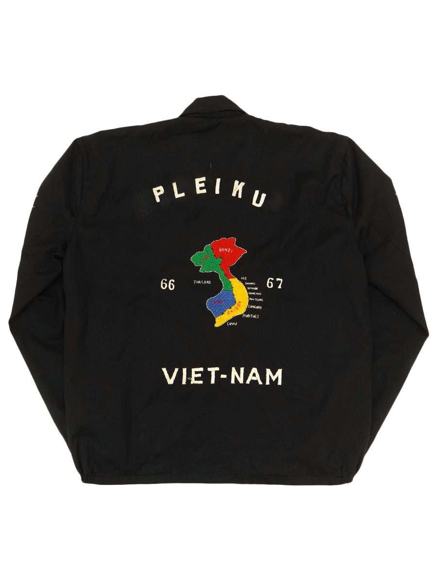 60's ''PLEIKU VIET-NAM 66-67'' ベトジャン ブラック 実寸(L位