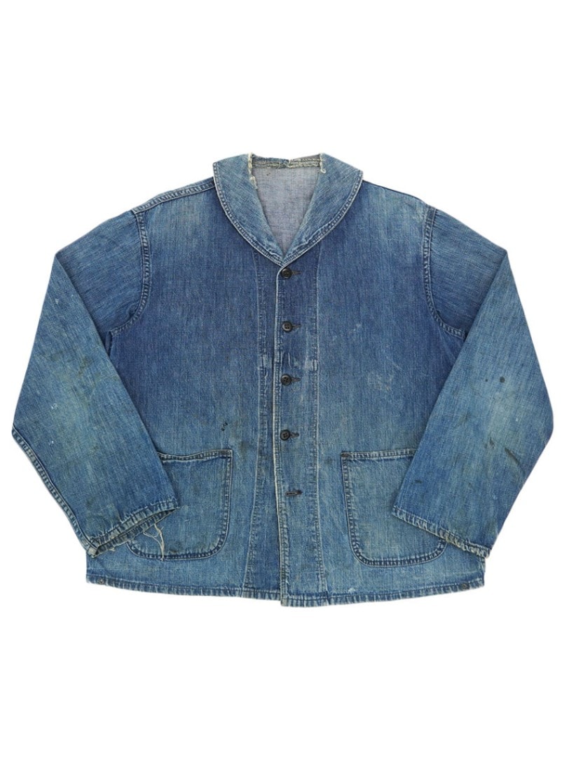 40's U.S.NAVY ショールカラー デニムカバーオール 良雰囲気 実寸(42位