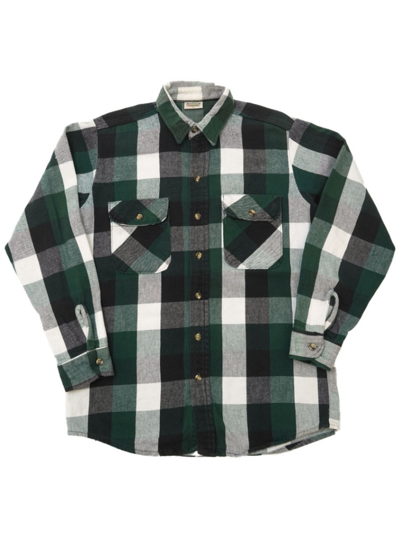 90's FIVEBROTHER 緑黒チェック フランネルシャツ 表記(M) | すべての