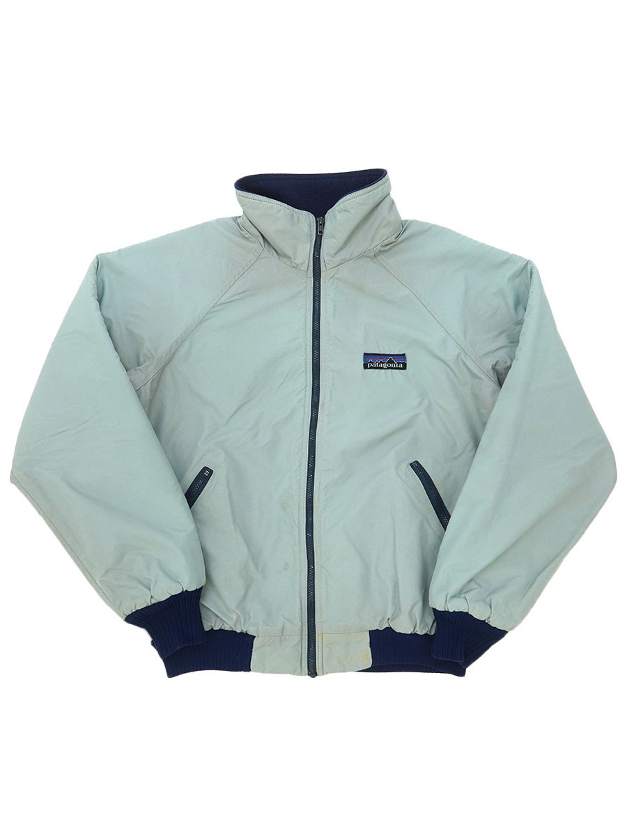 80's デカタグ パタゴニア シェルドシンチラジャケット ライトグレーx