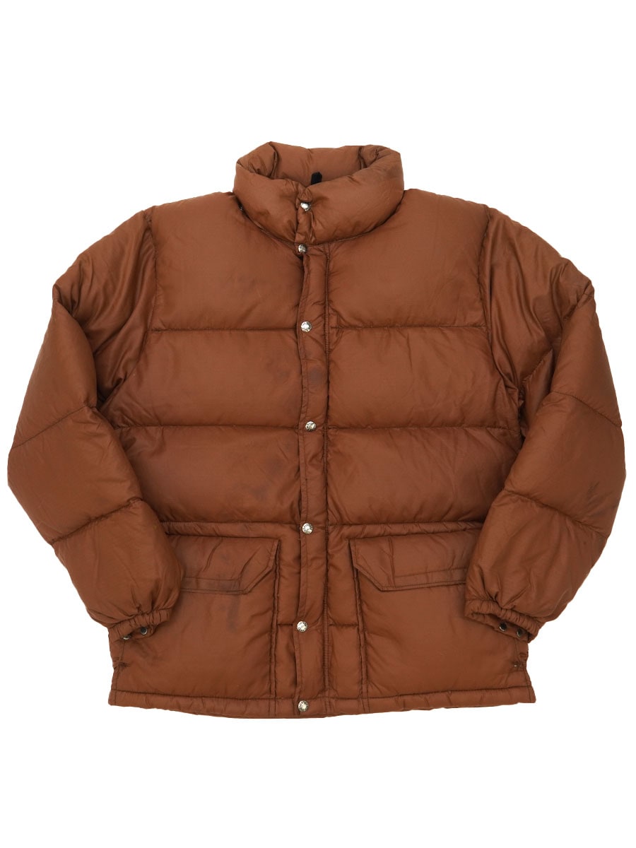 70's 茶タグ ノースフェイス リップストップ ダウンジャケット