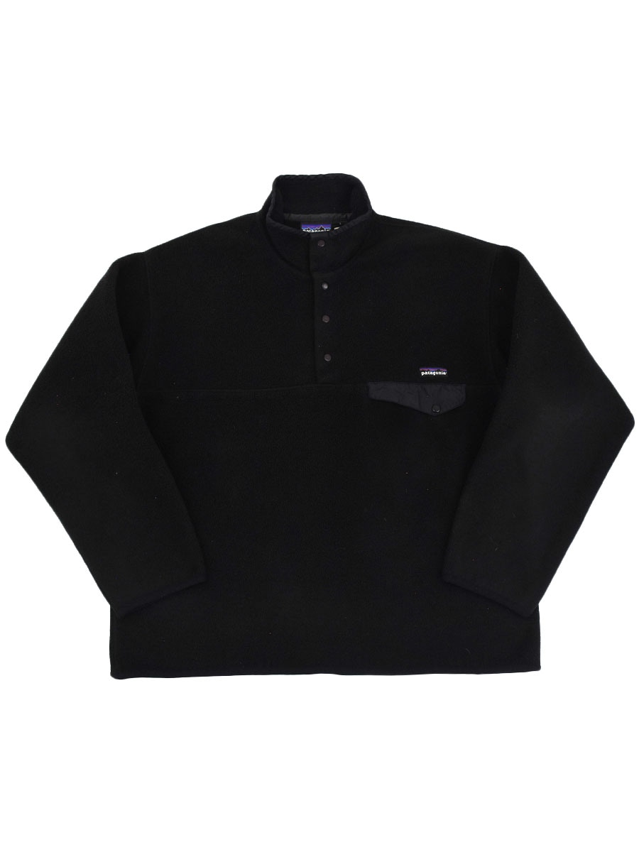 90's パタゴニア シンチラスナップTプルオーバー ブラック 表記(L