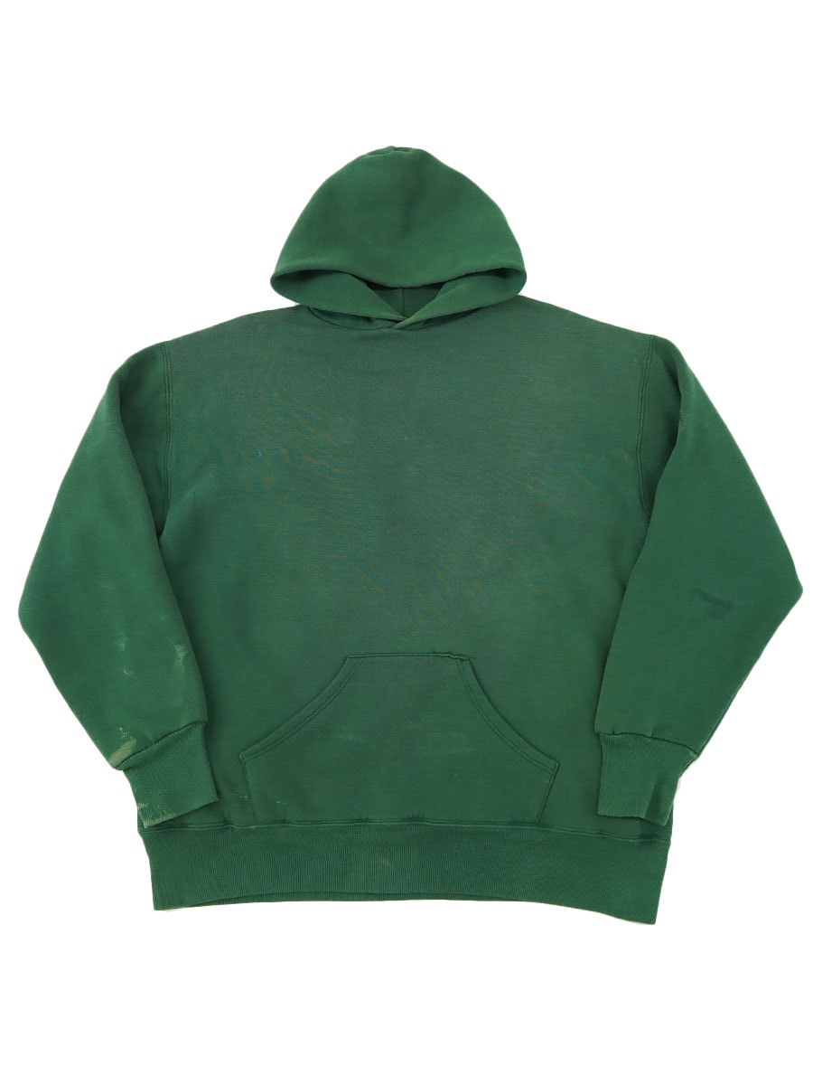 80's RUSSELL ATHLETIC 裏グレー 2PLY スウェットパーカー グリーン