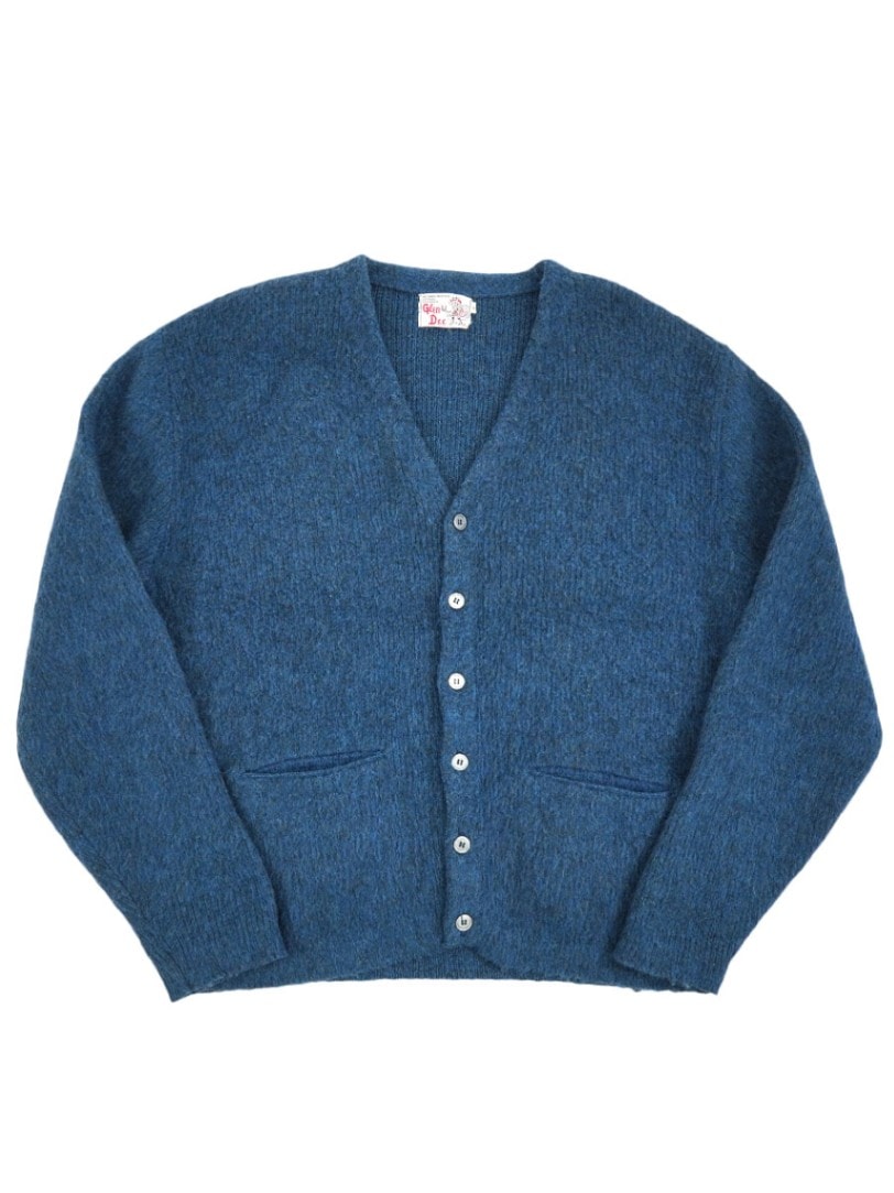 60's～ Glen Dee モヘア×ウール ニットカーディガン ネイビーブルー