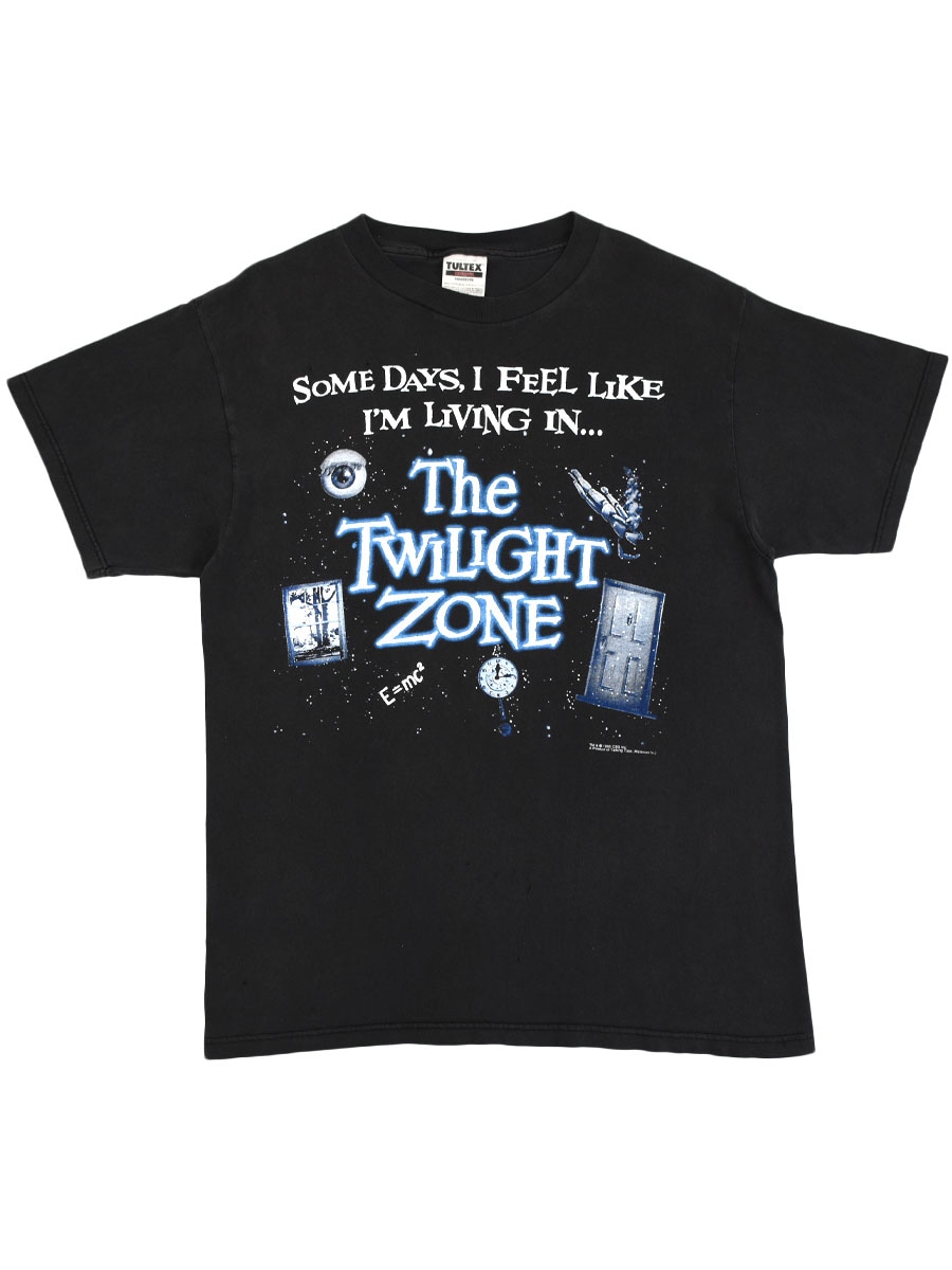 90's TULTEX ''The TWILIGHT ZONE'' プリントTシャツ ブラック 表記(L