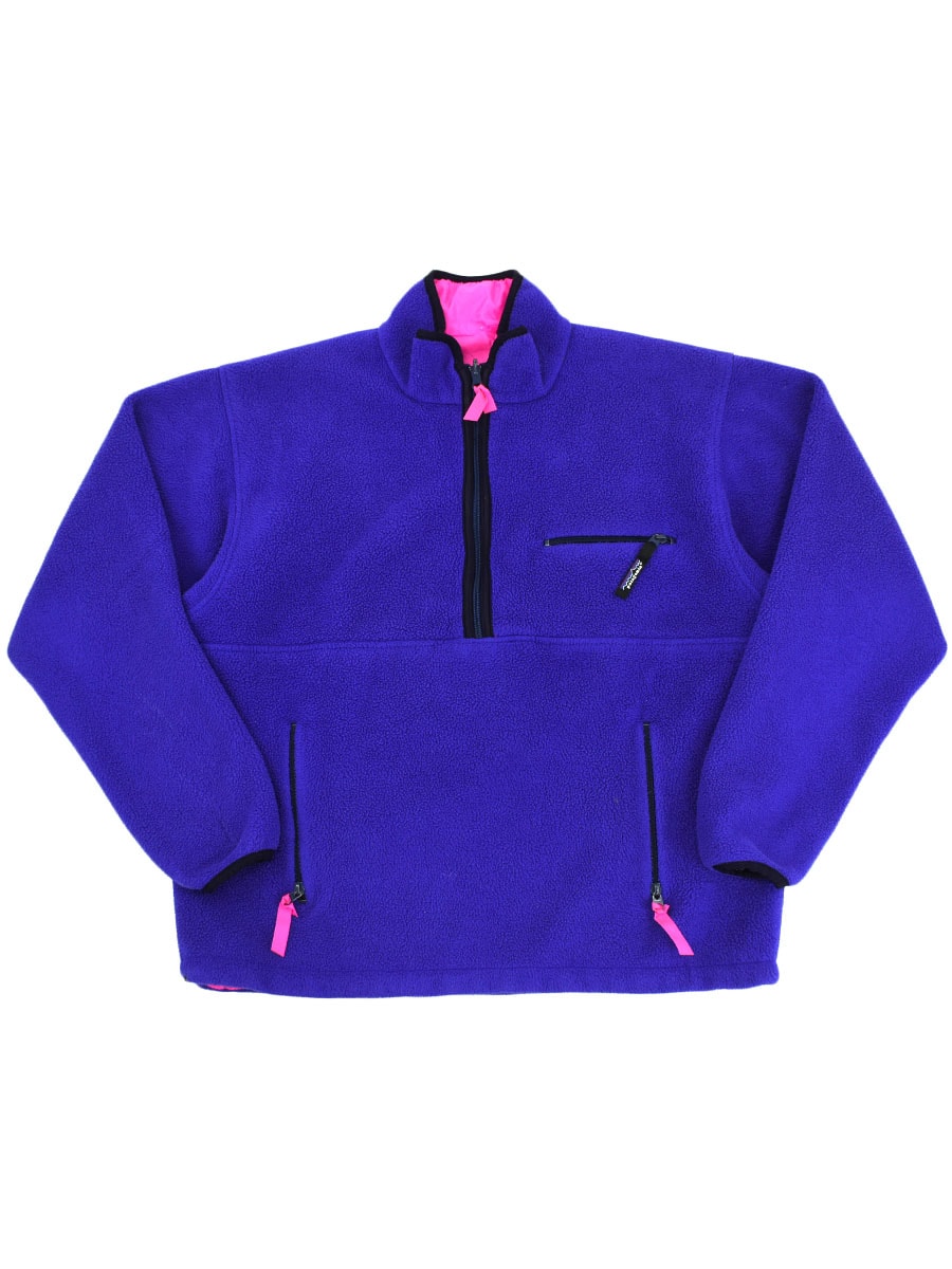 90's パタゴニア リバーシブルグリセードプルオーバー コバルト/ピンク