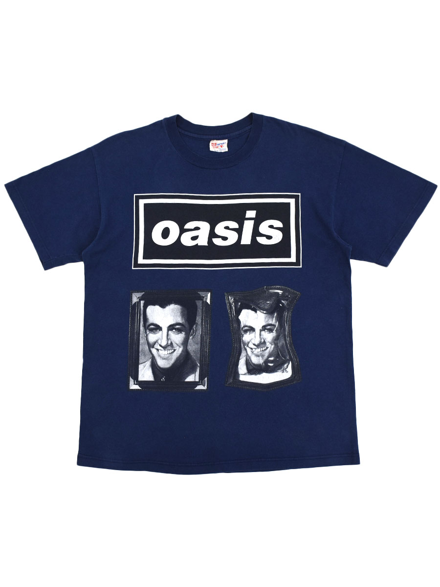 90's～ Hanes OASIS ''Shakermaker'' プリントTシャツ ネイビー 表記(L