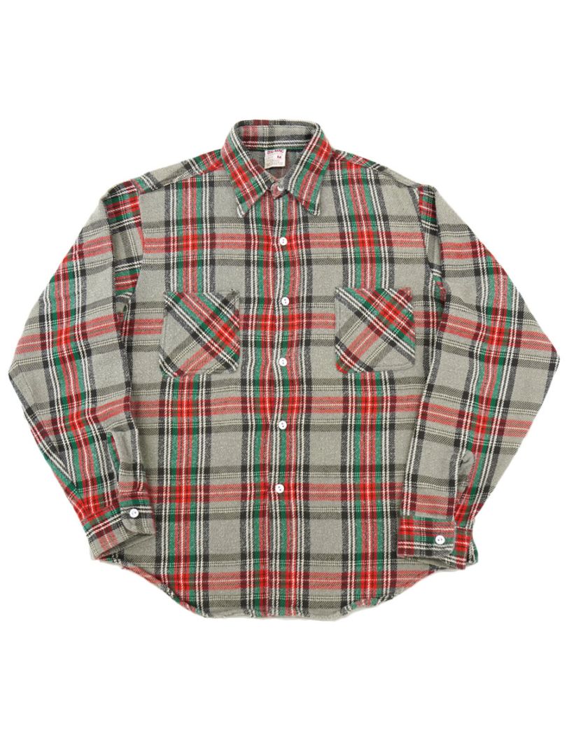 70's 単色タグ BIG MAC 好配色チェック フランネルシャツ 表記(M