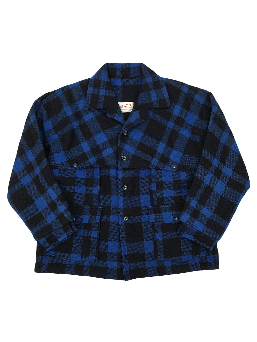 60's Skyline 青黒バッファローチェック ダブルマッキーノジャケット