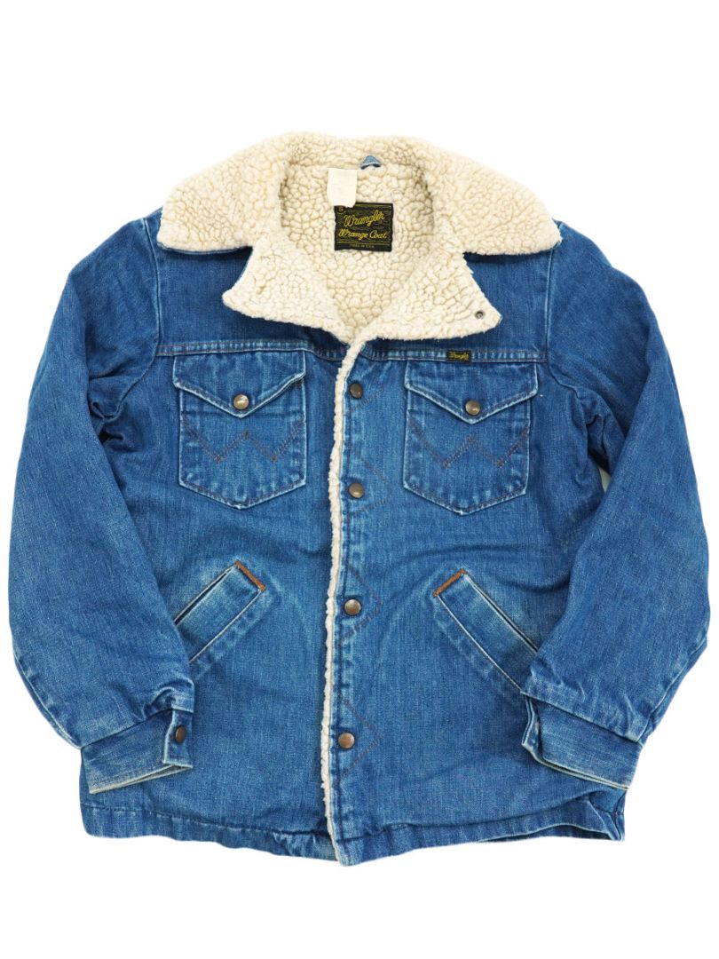 70's Wrangler デニムボアジャケット ロング丈 表記(S) | すべての商品