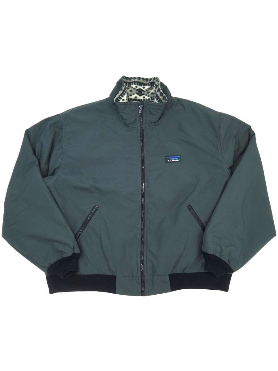 80's L.L.Bean 裏ノルディック柄 ウォームアップジャケット セージ