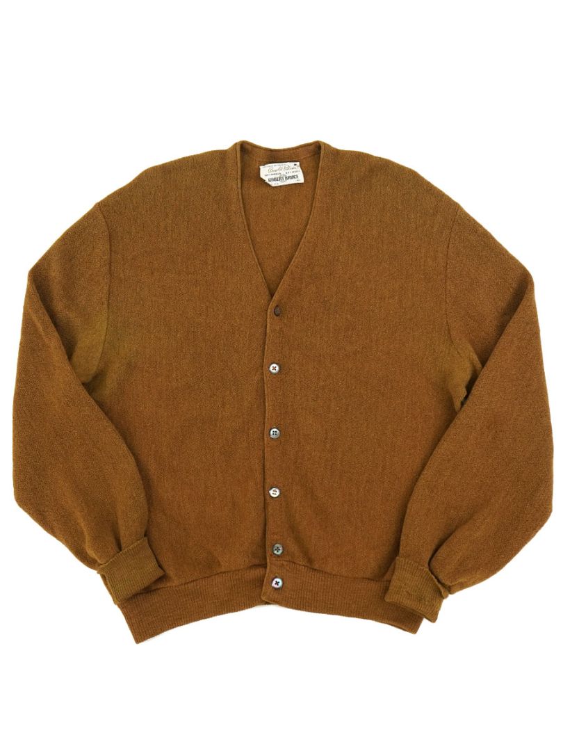 70's ROBERT BRUCE アルパカ×ウール ニットカーディガン コーヒー