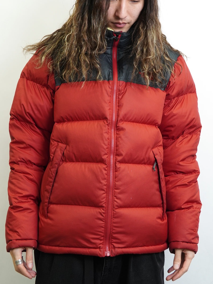 00's THE NORTH FACE ヌプシ ダウンJKT 700フィル 表記(M) 赤×黒