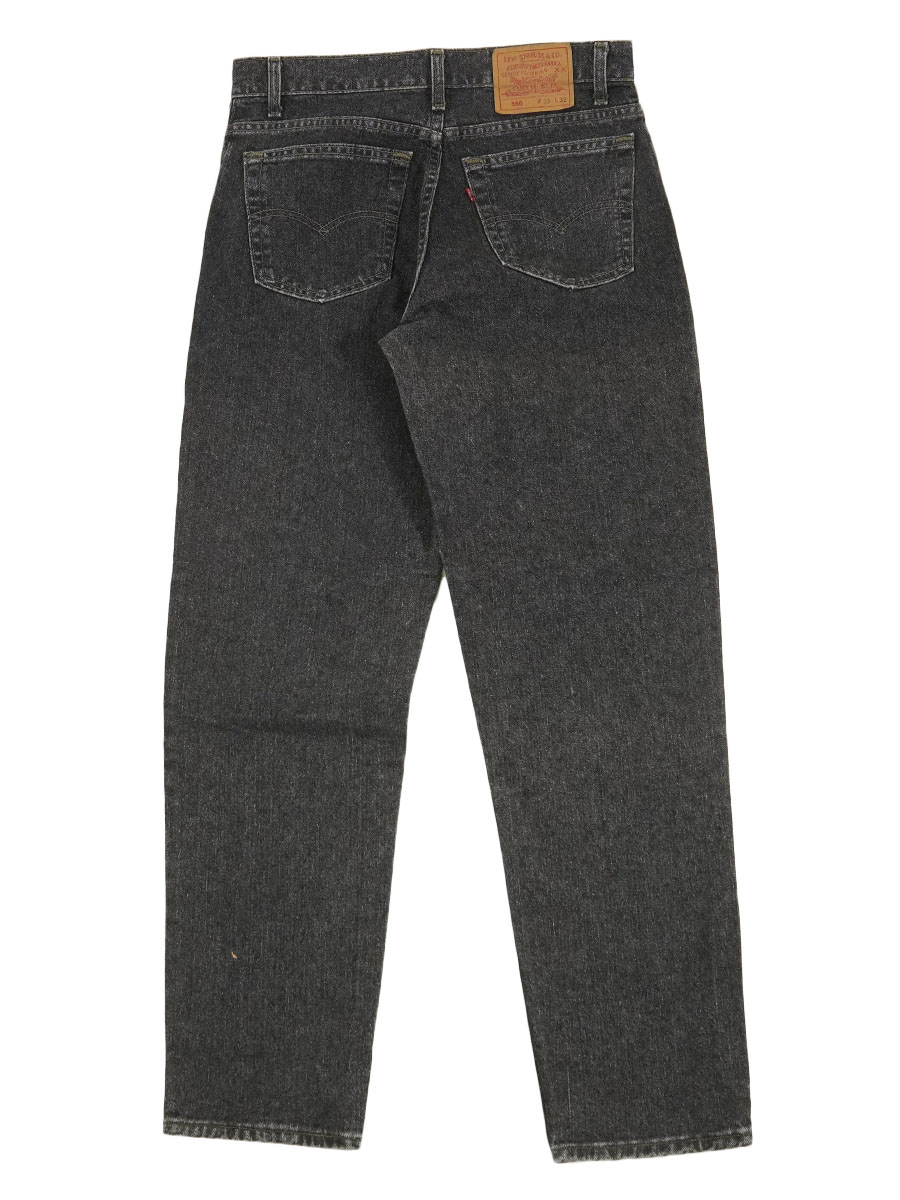 90's Levi's 550 先染めブラック デニムパンツ 表記(33x32) USA製 DEAD