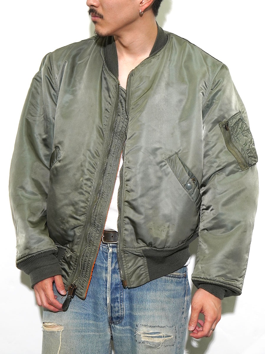 69's U.S.AIR FORCE MA-1 MIL-J-8279D 縦ステッチ フライトJKT 表記