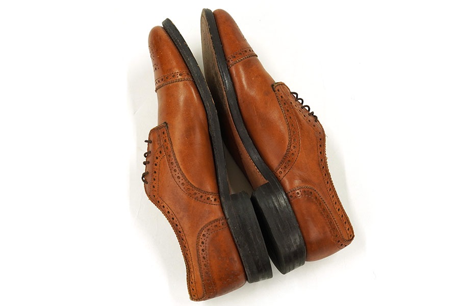 USA製 Allen Edmonds ''Sanford'' メダリオン レザーシューズ ブラウン