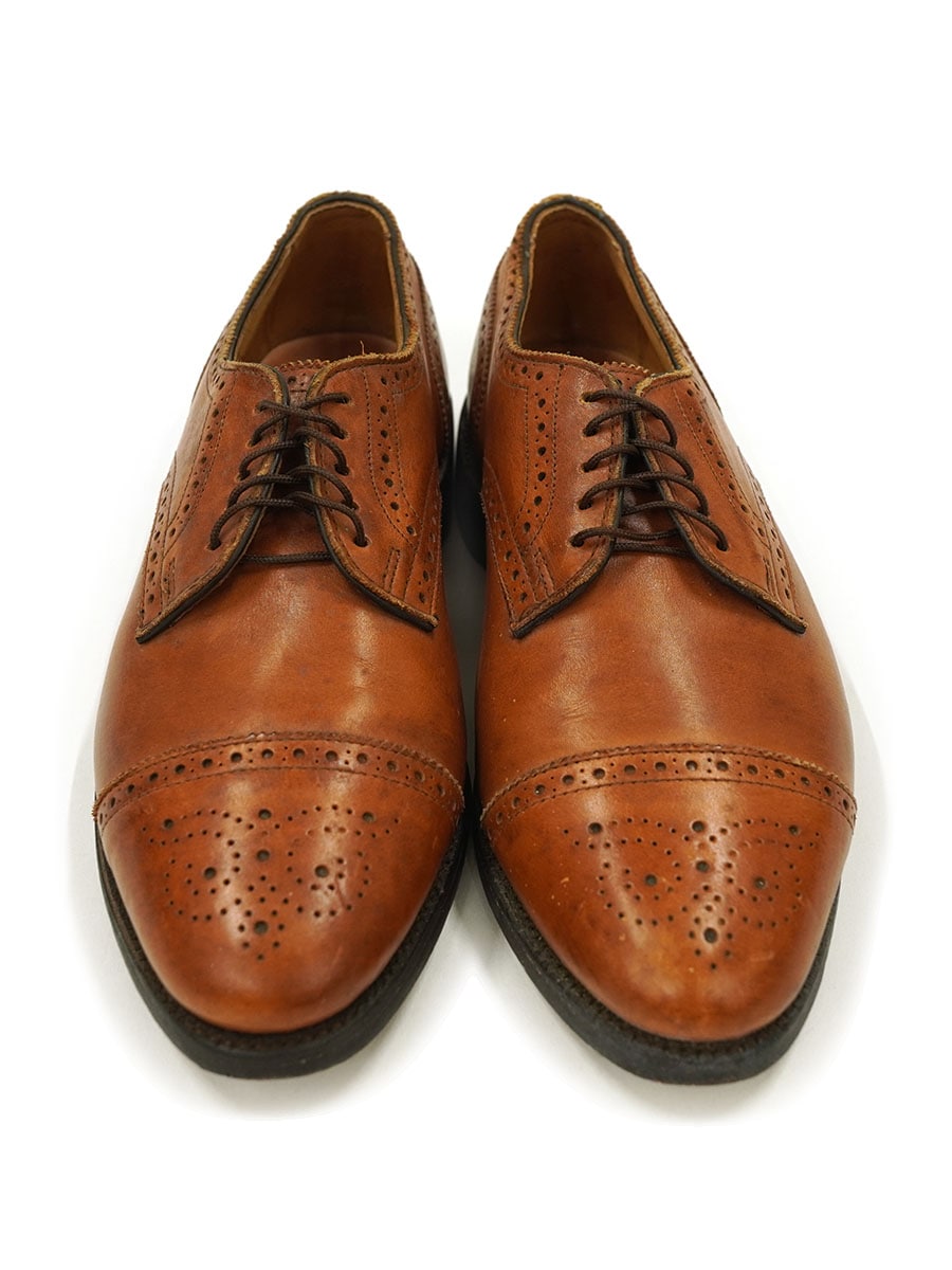 USA製 Allen Edmonds ''Sanford'' メダリオン レザーシューズ ブラウン
