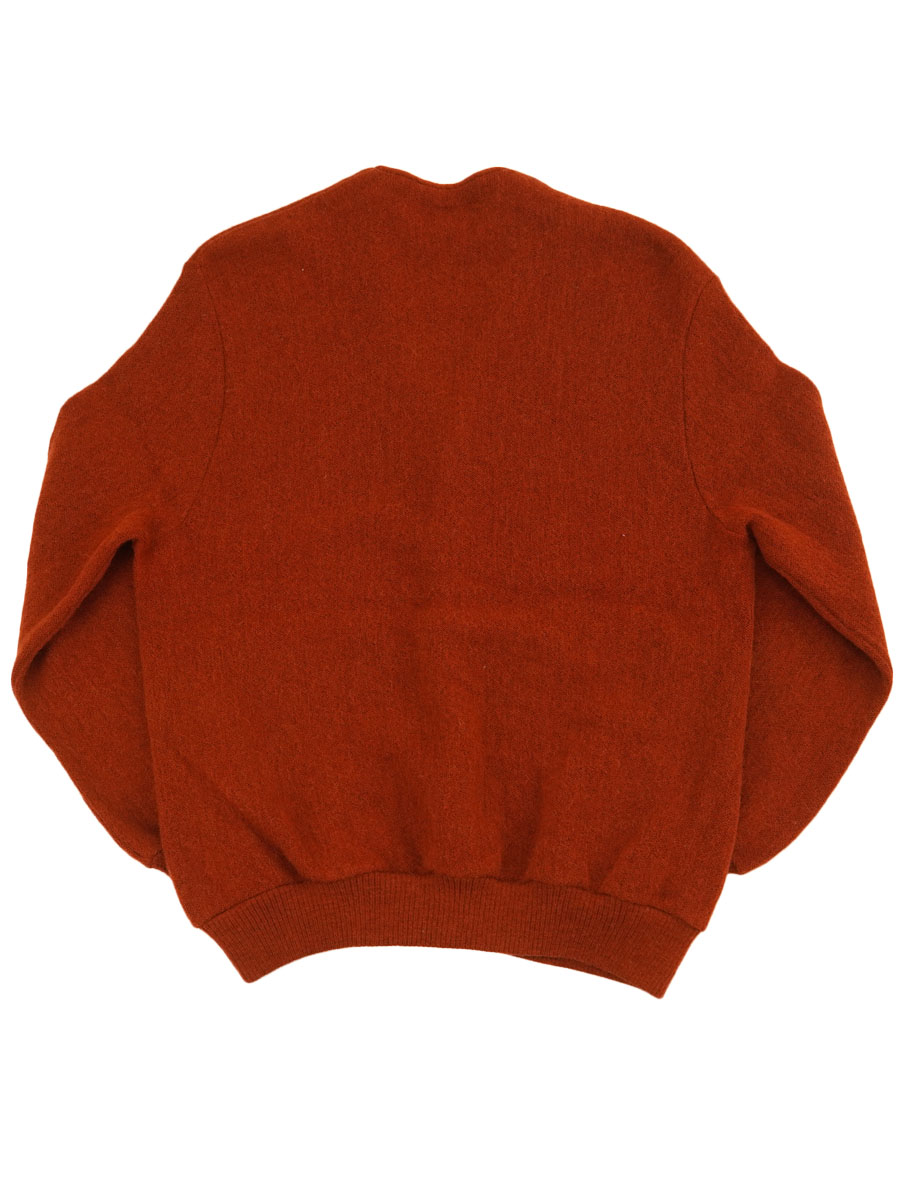 70's ROBERT BRUCE アルパカ×ウール ニットカーディガン レンガ 表記(M