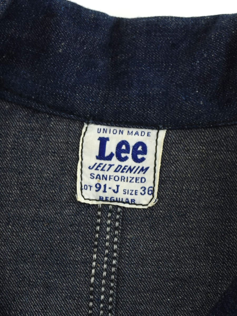 50's Lee 91-J デニムカバーオール 真っ紺！ 表記(36) ノンウォッシュ