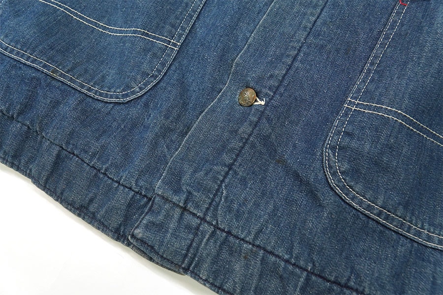 70's Sears 襟コーズ 裏ブランケットライナー デニムカバーオール 実寸