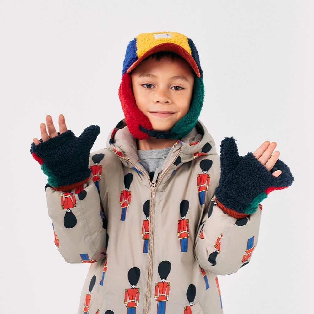 帽子 チャプカ ボボ・ショーズ ベビー Baby Color Block sheepskin