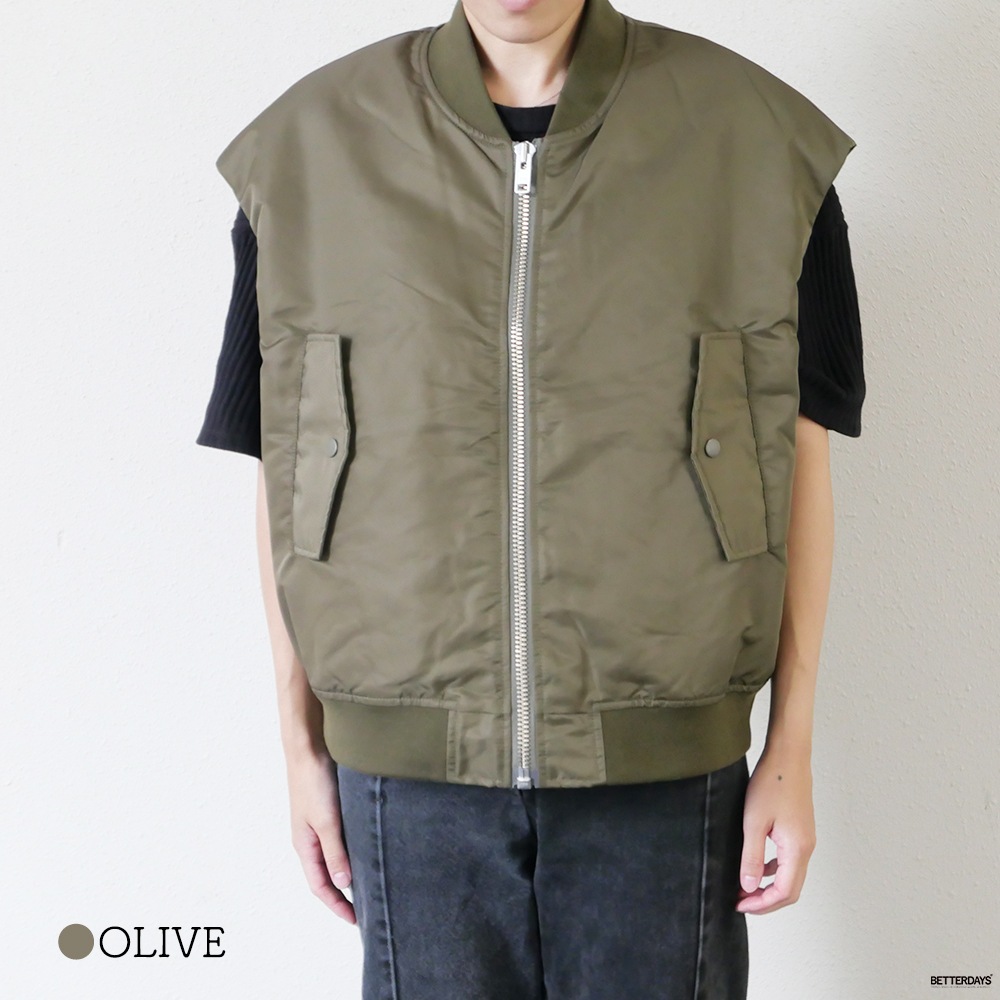 ベスト MA-1 ウィ ブルゾン ミリタリー キッフェ BIG FIT MA-1 VEST